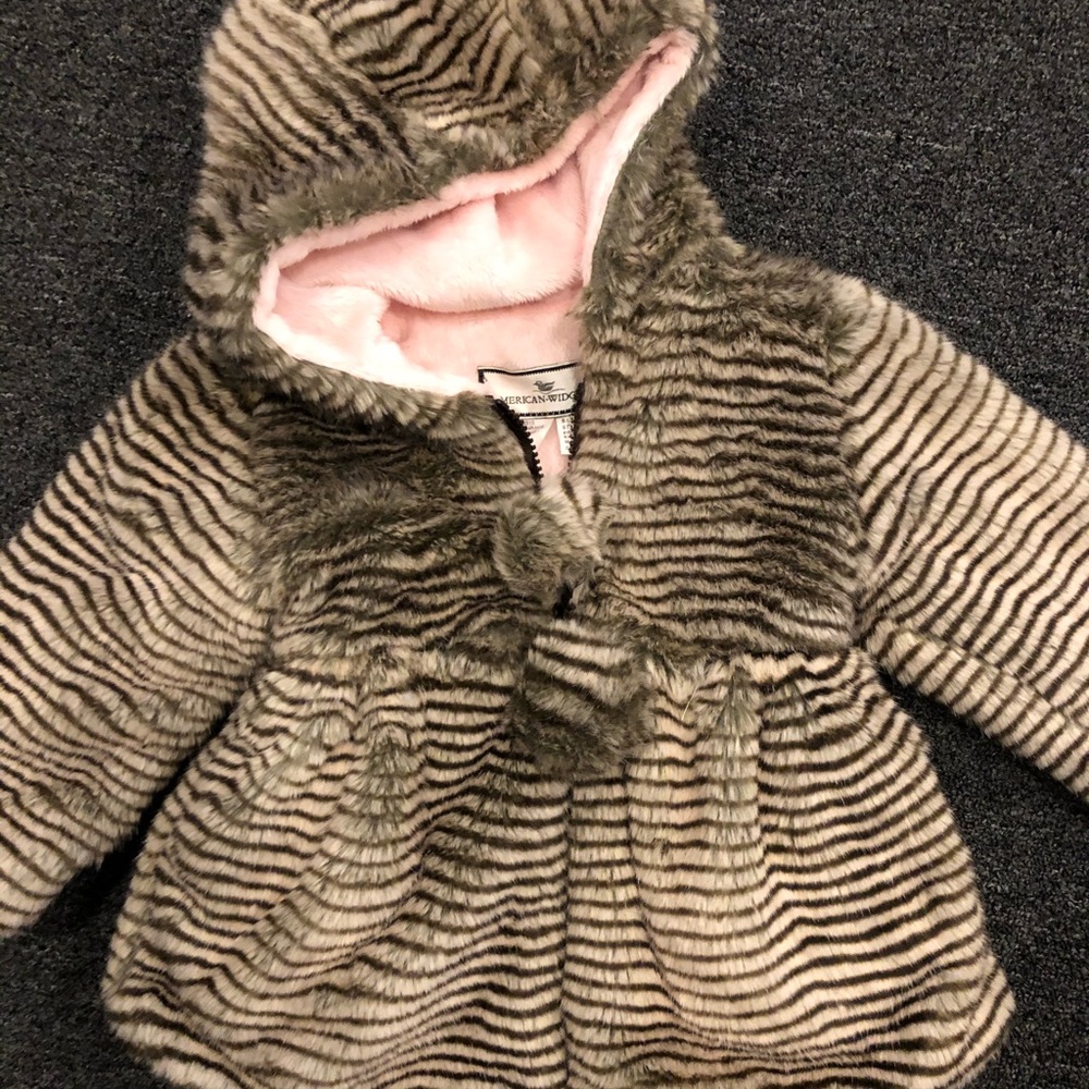 Faux fur winter coat